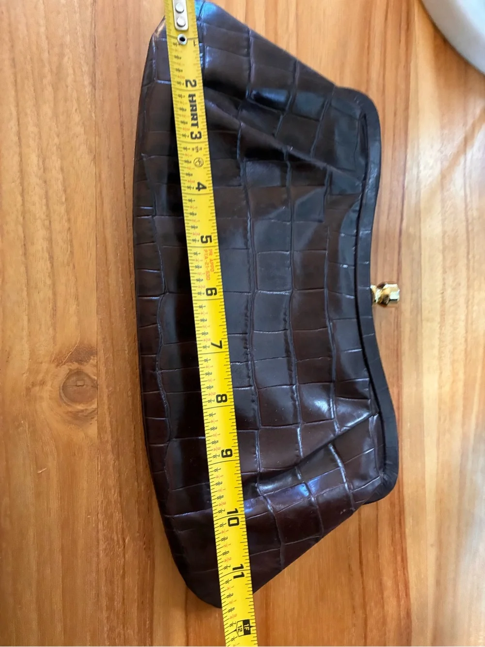 Banana Republic Brown Croc-Embossed Leather women’s Clutch